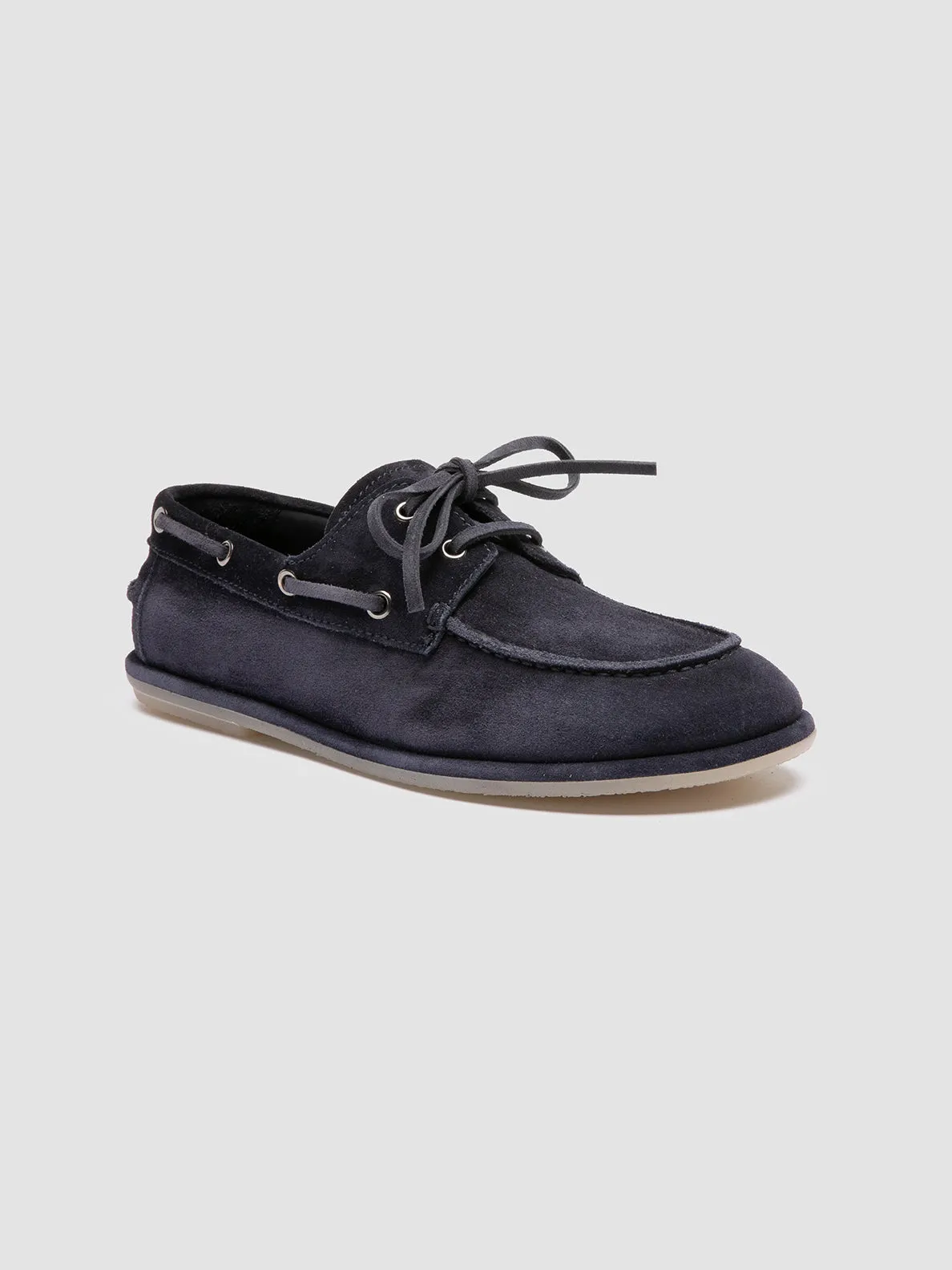 Stylish Wear LOVE 101 - Blue Suede Boat Shoes