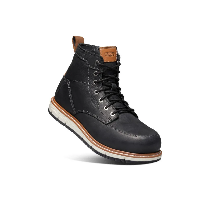 Rough texture All-Purpose Use Men's San Jose 6" Boot (Aluminum Toe)  |  Black/Caramel Cafe
