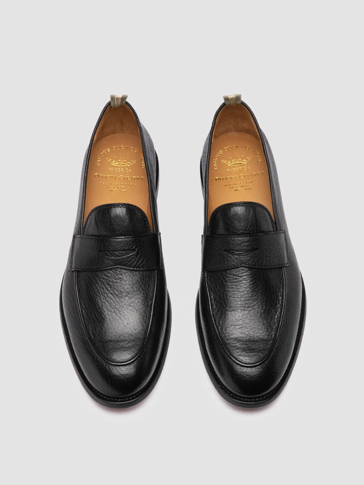 Smart Fit Stability Zone OPERA 001 - Black Leather Penny Loafers
