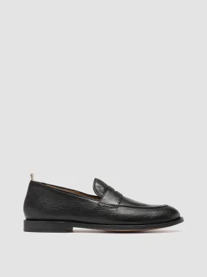 High Comfort Low Cushion OPERA 001 - Black Leather Penny Loafers
