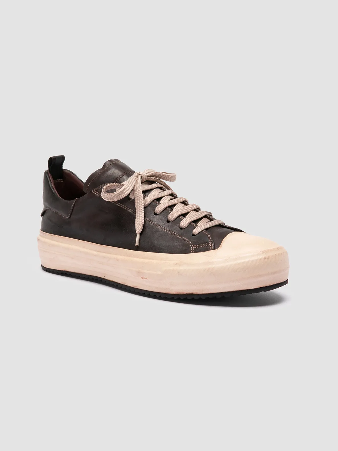 MES DD 001 - Burgundy Leather Sneakers workout wear Tread Pattern