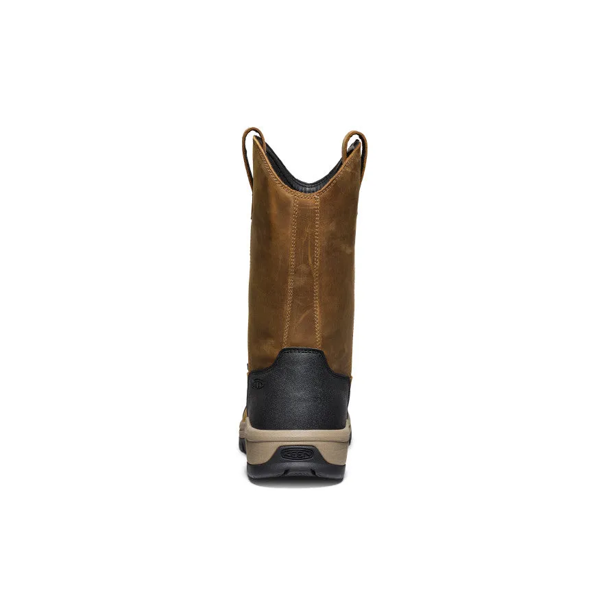 Men's Evanston Pull-On Waterproof Boot (Soft Toe)  |  Bison/Black Wide Sole