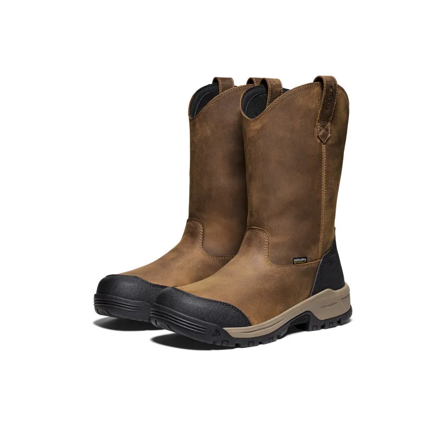 Smart Design Men's Evanston Pull-On Waterproof Boot (Soft Toe)  |  Bison/Black