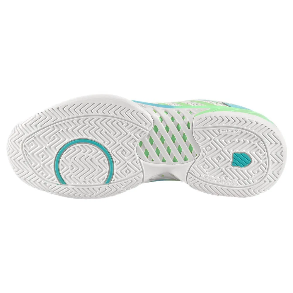 Breathable Design Natural Walk K-Swiss Women's Express Light Pickleball - Wide - Egret/Patina Green
