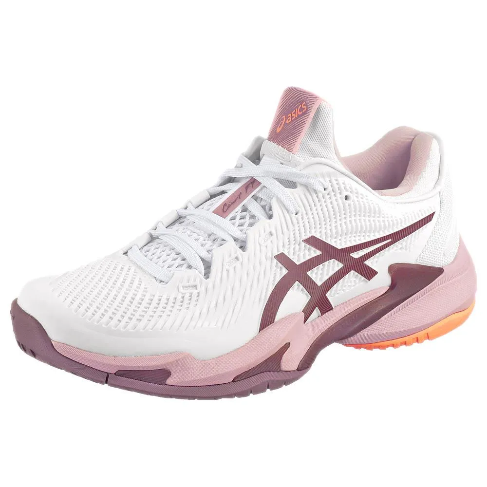 Maximum Support Walk Ease Asics Women's Court FF 3 - White/Watershed Rose