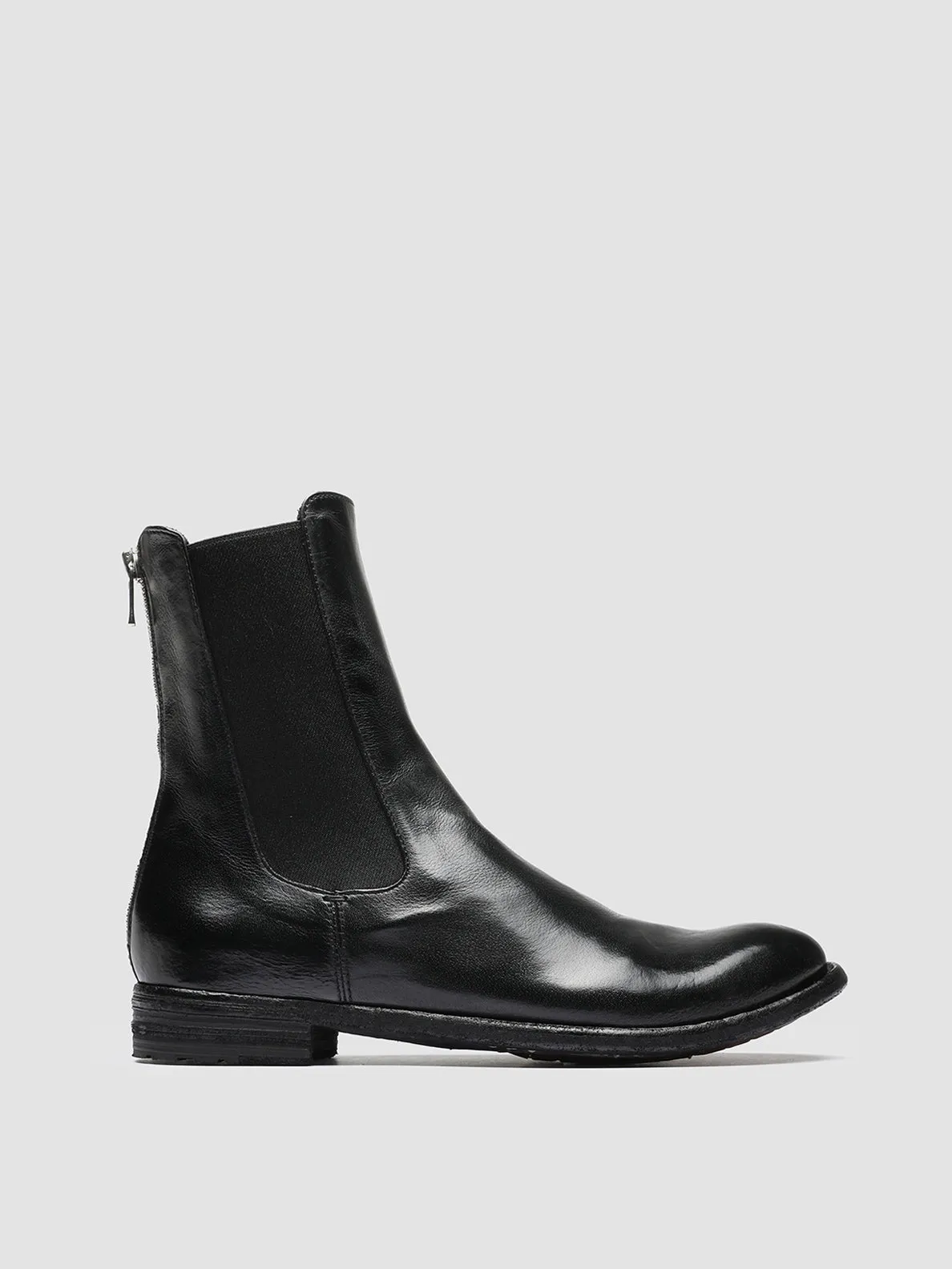 Runway Pop LEXIKON 073 - Black Leather Chelsea Boots