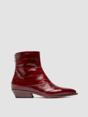 Rainy Day NOELIE DD 109 - Burgundy Leather Zipped Boots