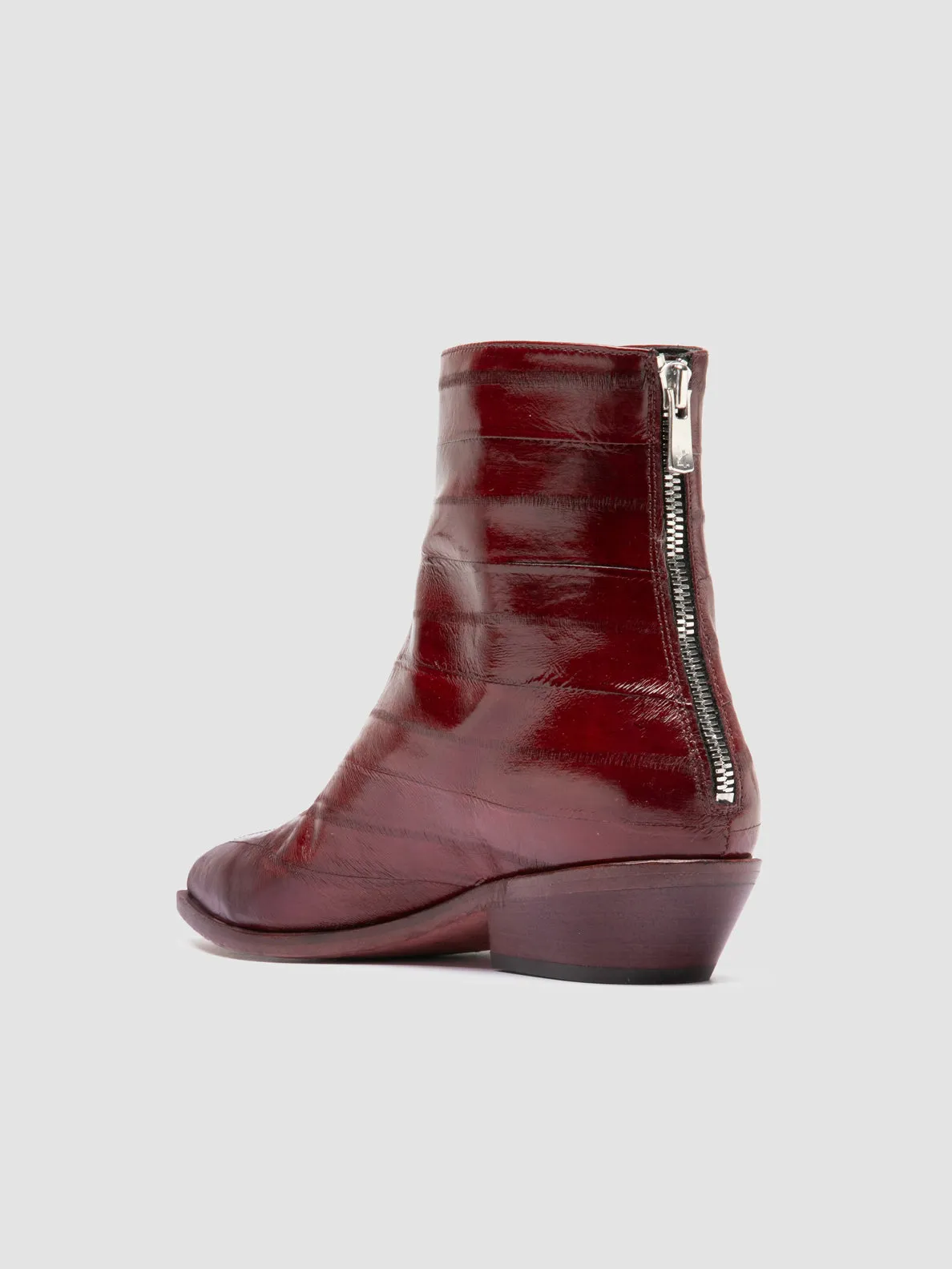 Clear Run NOELIE DD 109 - Burgundy Leather Zipped Boots
