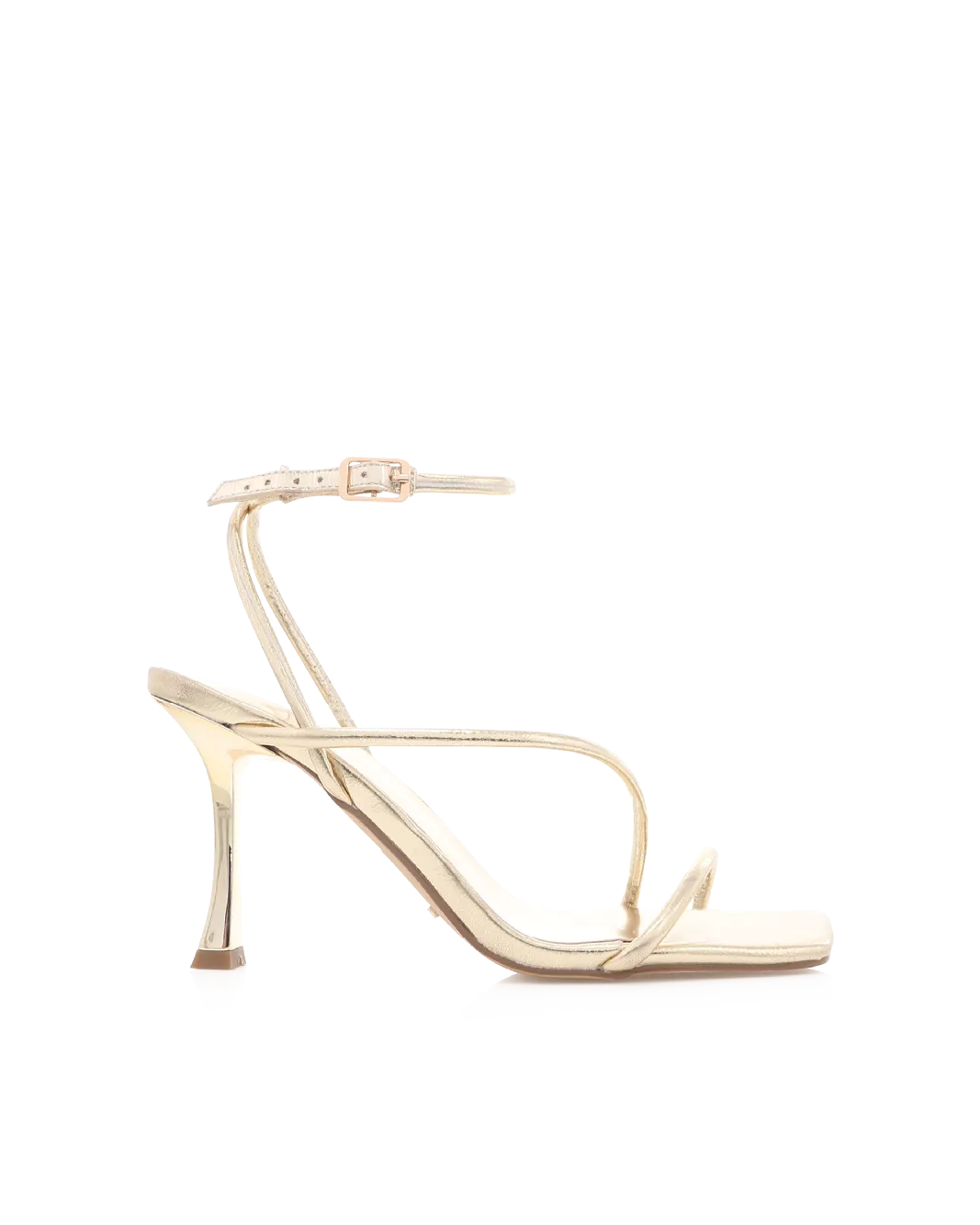 MICHAH - GOLD METALLIC Elastic laces Colorful High Heels