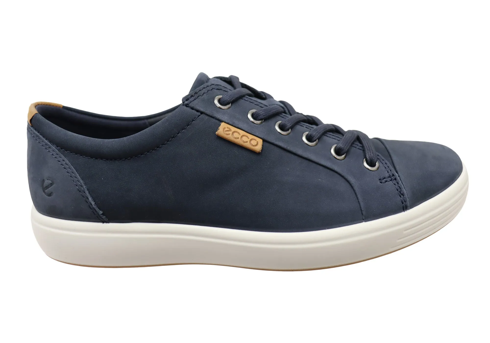 ECCO Mens Soft 7 Comfortable Leather Casual Lace Up Sneakers Shoes Comfortable