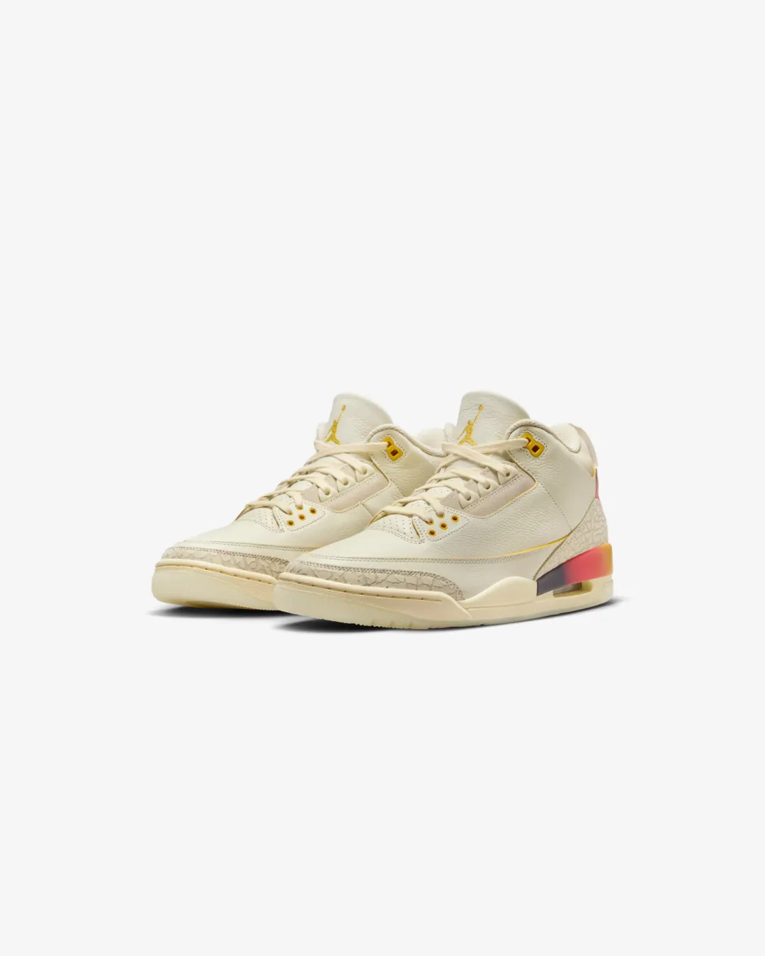 Air Jordan 3 x J Balvin Sunset Sneakers Soft Lining Slim Line