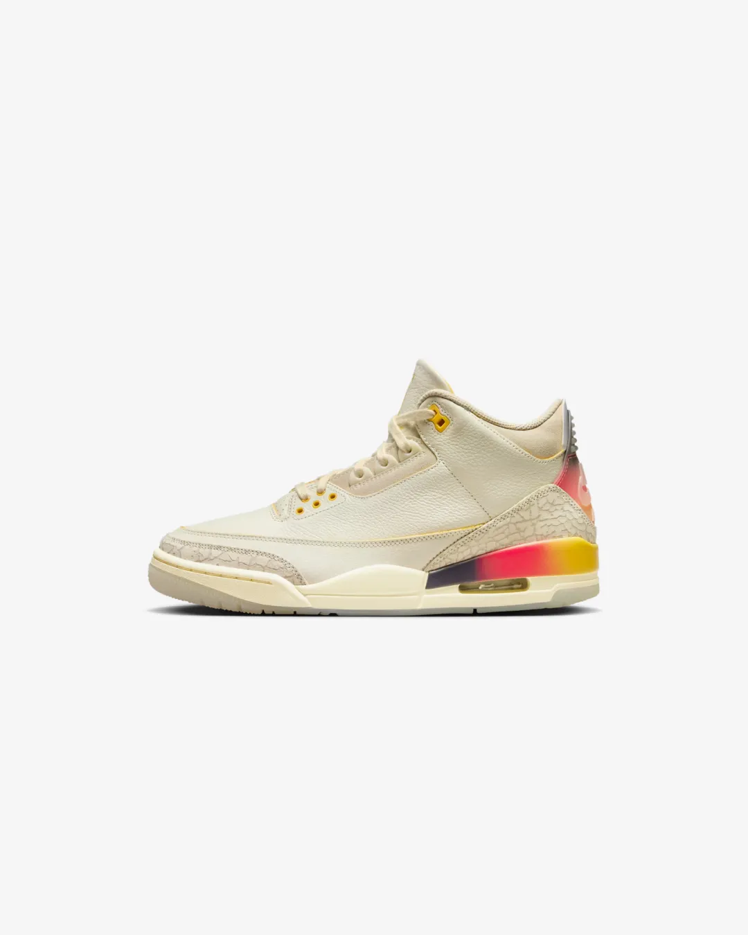 one - size - fits - most shoes running with a smooth outsole Air Jordan 3 x J Balvin Sunset Sneakers