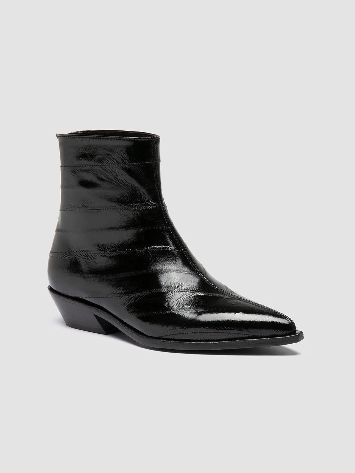 NOELIE DD 109 - Black Leather Zipped Boots Parent Jog