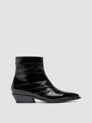 party look NOELIE DD 109 - Black Leather Zipped Boots