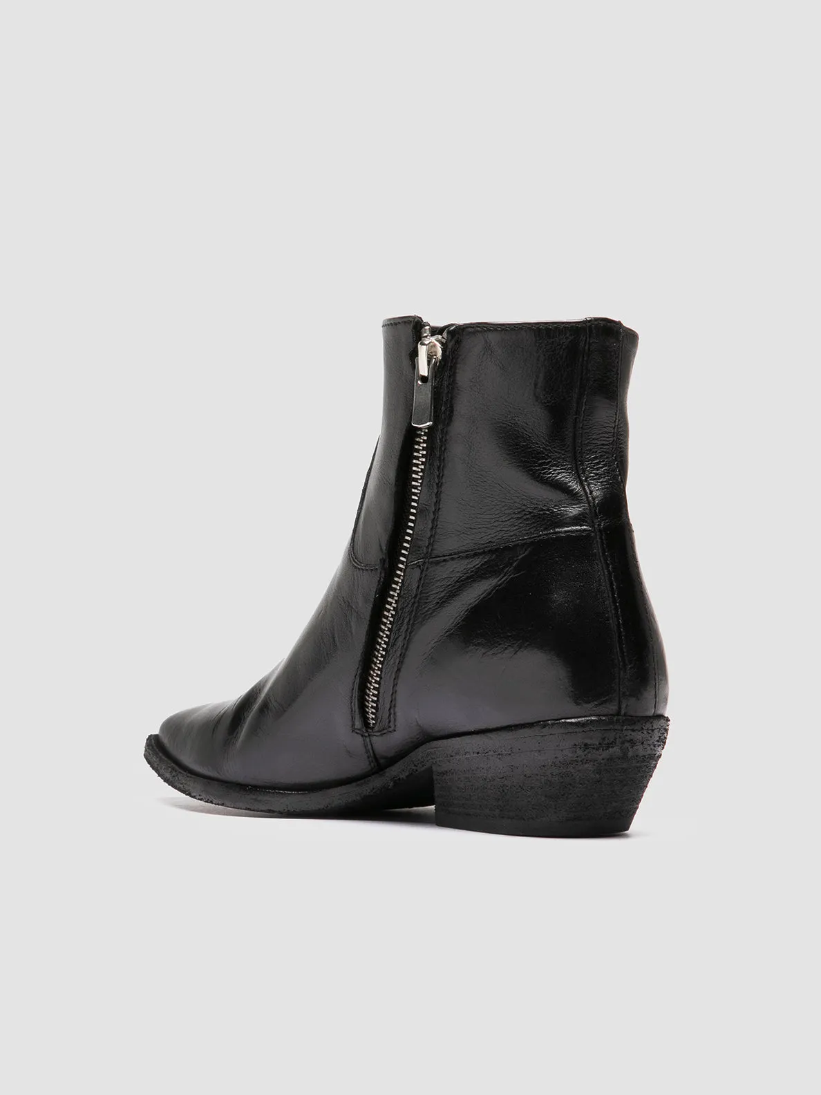 NOELIE DD 102 - Black Leather Zipped Boots Urban Everyday
