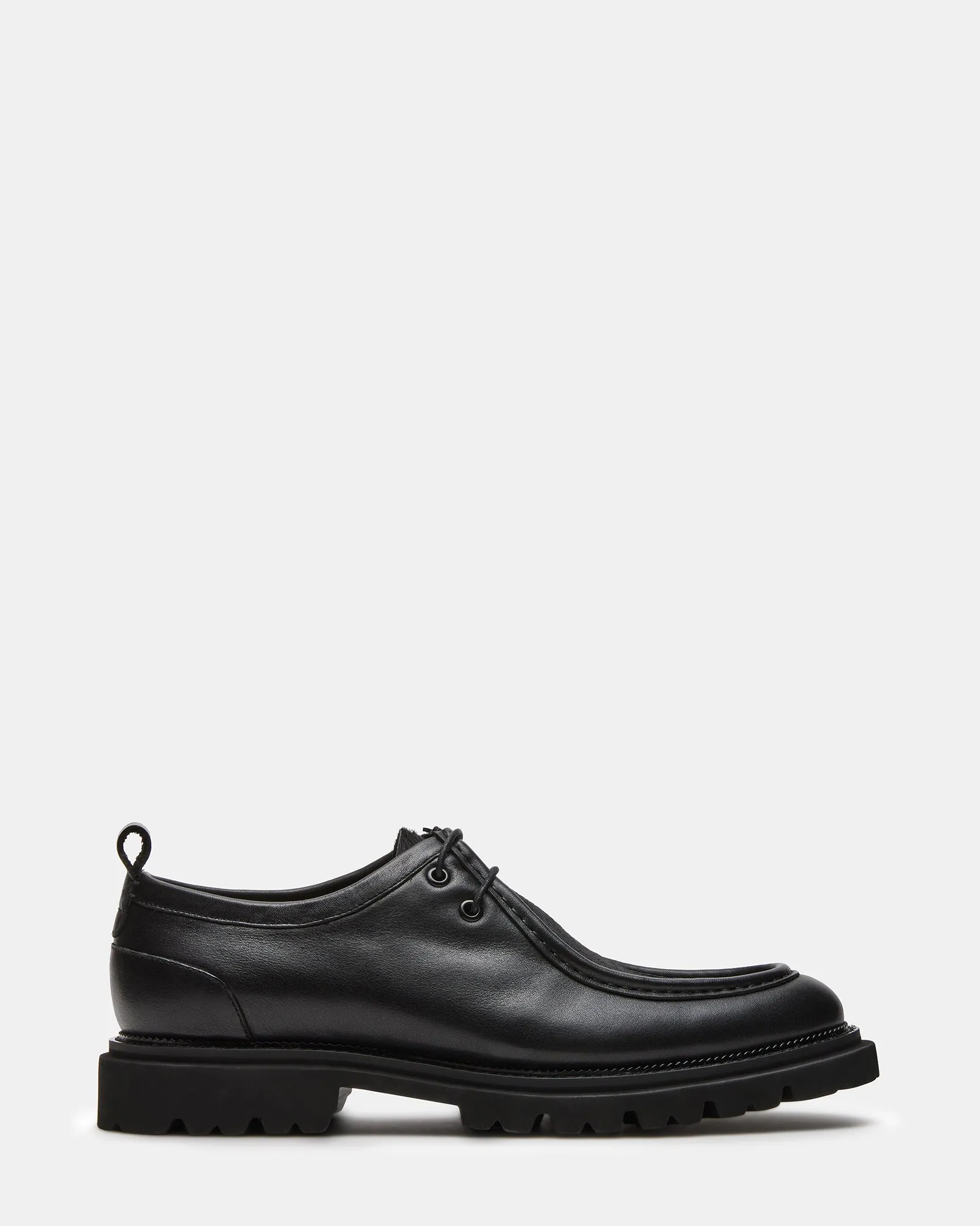 Wide Step HULVER BLACK LEATHER
