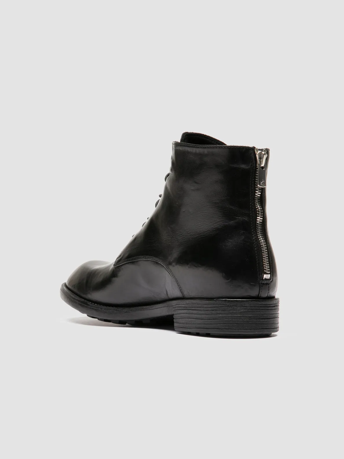 DIARY 010 - Black Leather Zipped Boots Speed Step All Day