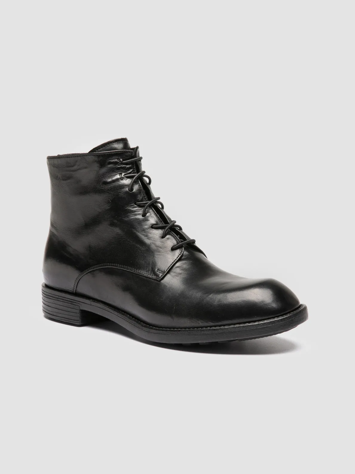 Upgraded cushioning Sophisticated Look DIARY 010 - Black Leather Zipped Boots