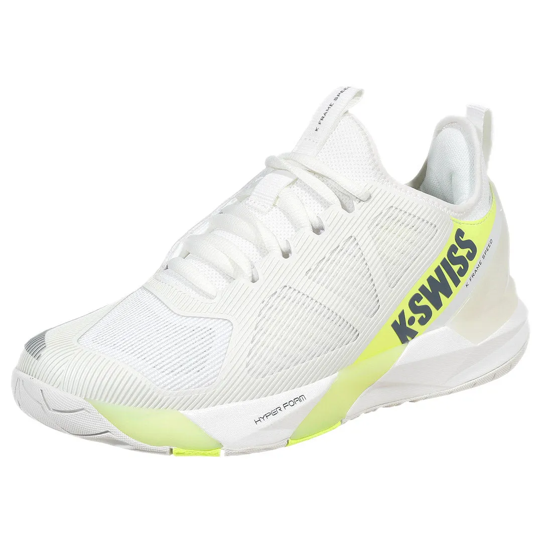 Cushioned Insole K-Swiss Women's K-Frame Speed - Blanc De Blanc/Luminary Green