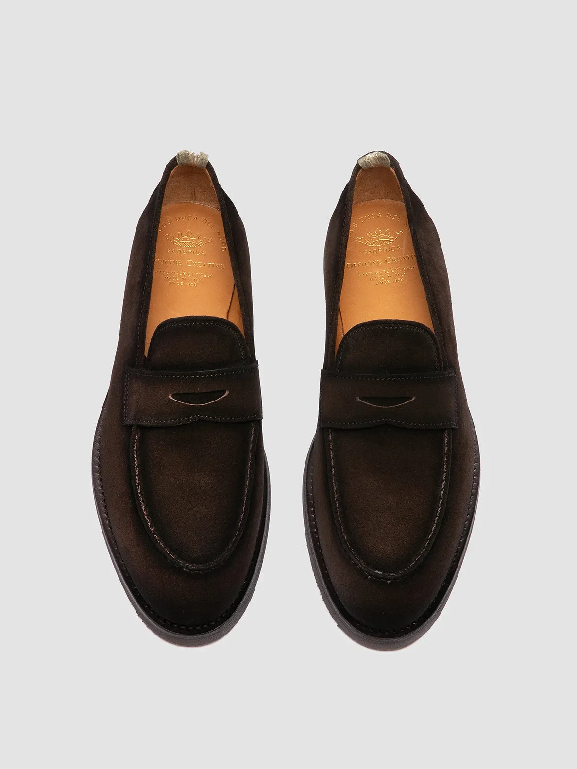 Optimal Flexibility Premium materials OPERA FLEXI 101 - Brown Suede Penny Loafers