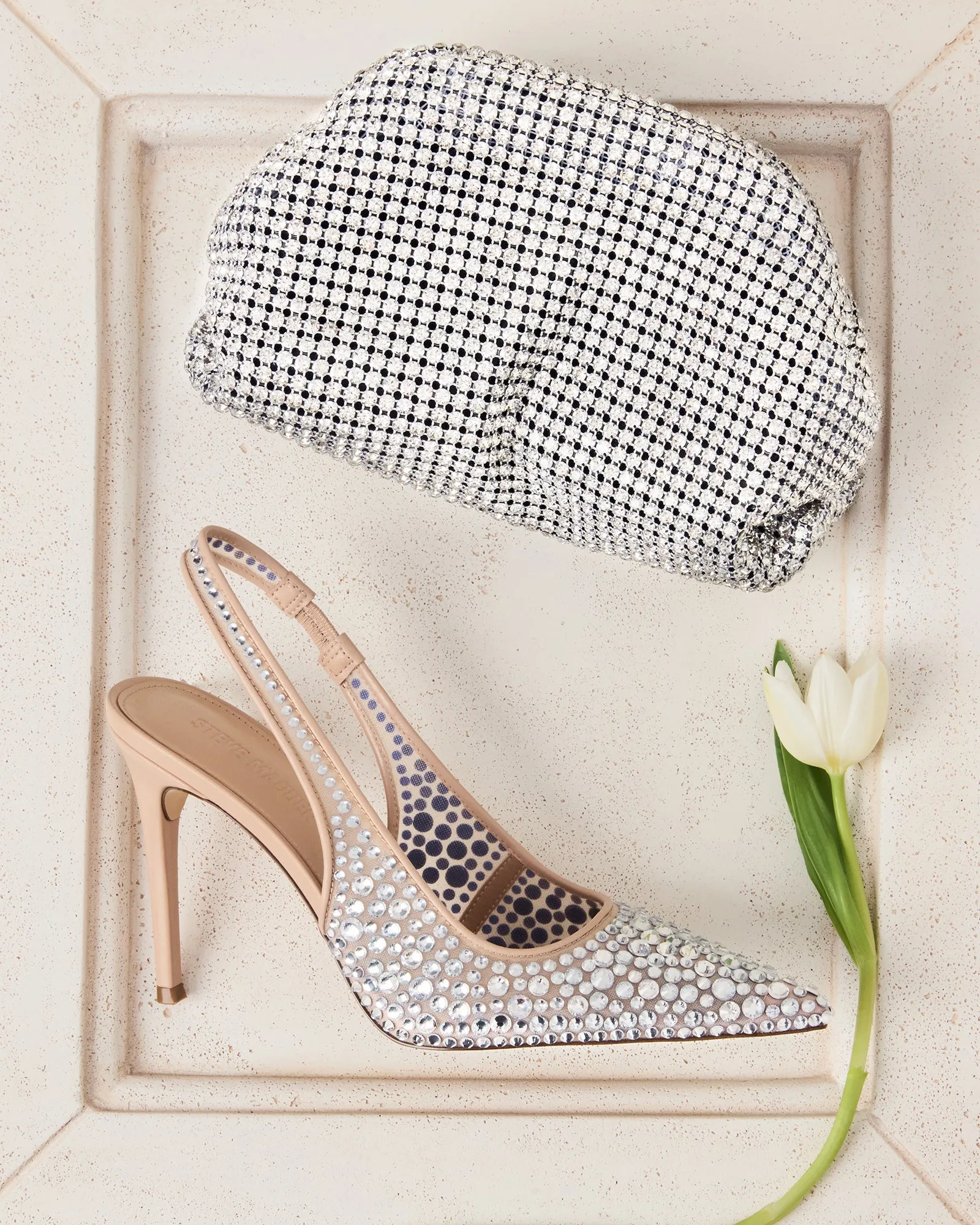 Customizable Elastic laces REYES HEEL AND HAILEE BAG RHINESTONE BUNDLE