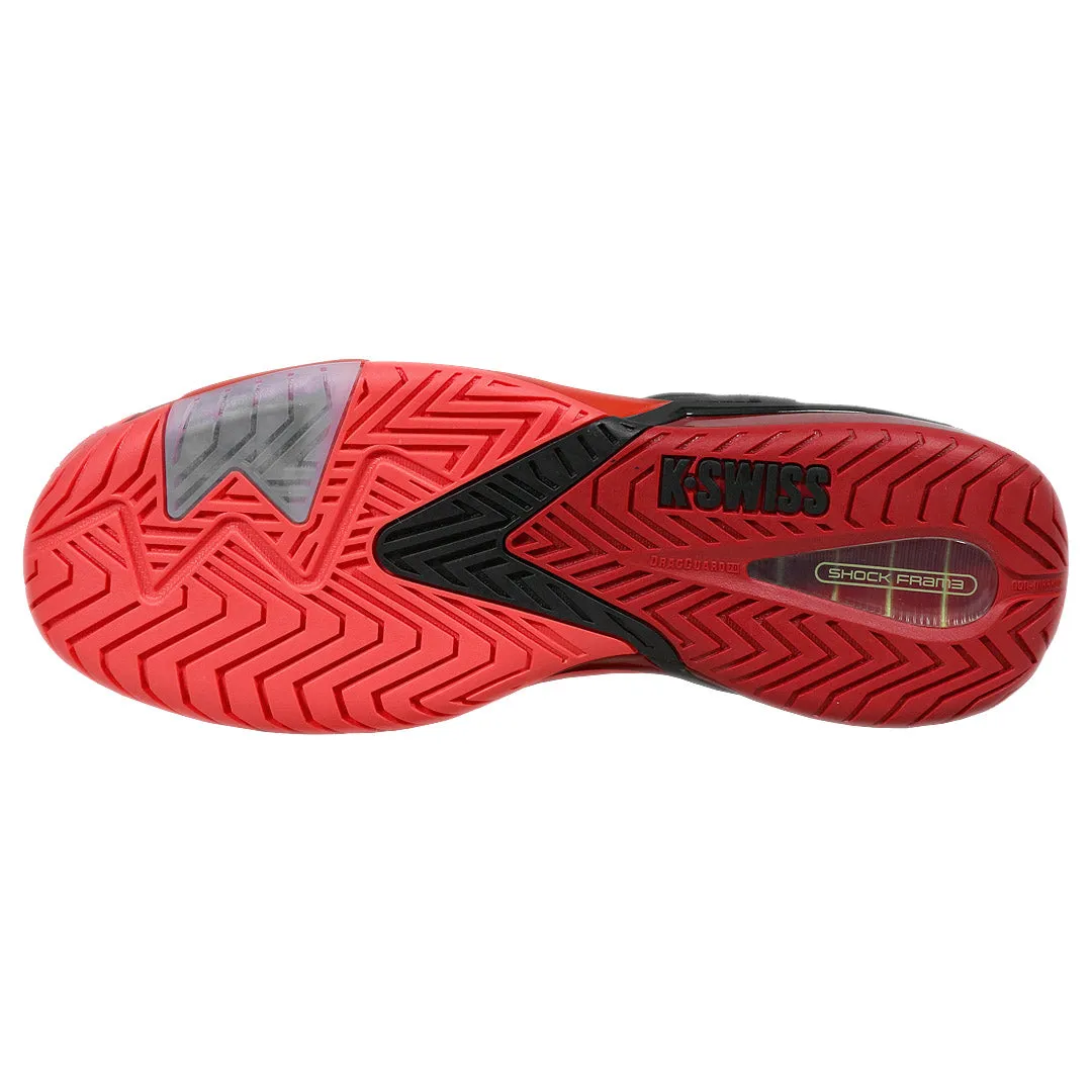 Core Runner Flexible Material K-Swiss Men's Ultrashot 4 - Black/Neon Lava
