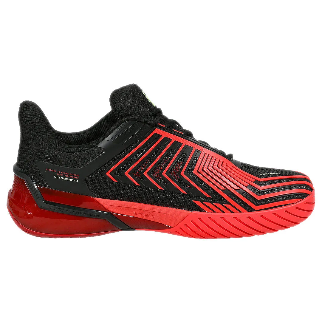 Glam silhouette Slip On Style K-Swiss Men's Ultrashot 4 - Black/Neon Lava