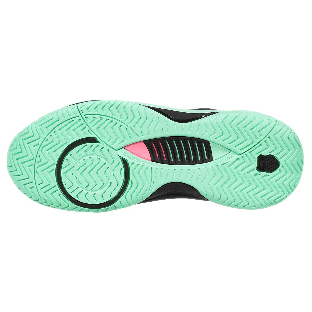 Gym-Friendly K-Swiss Women's Hypercourt Supreme 2 - Black/Neon Mint