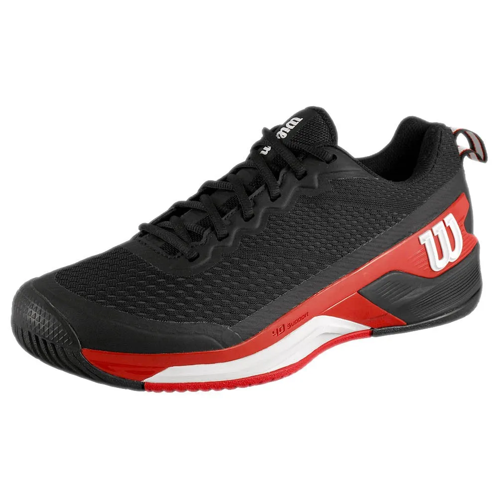 Wilson Men's Rush Pro 4.5 - Black/Infrared All-weather sole
