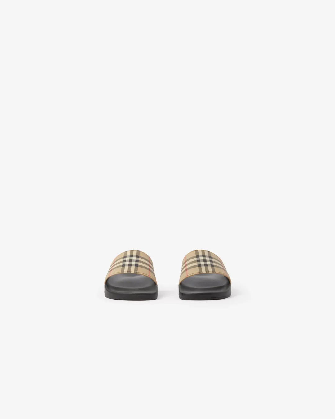 dry - climate shoes Burberry Check Dive Slides in Two Colors