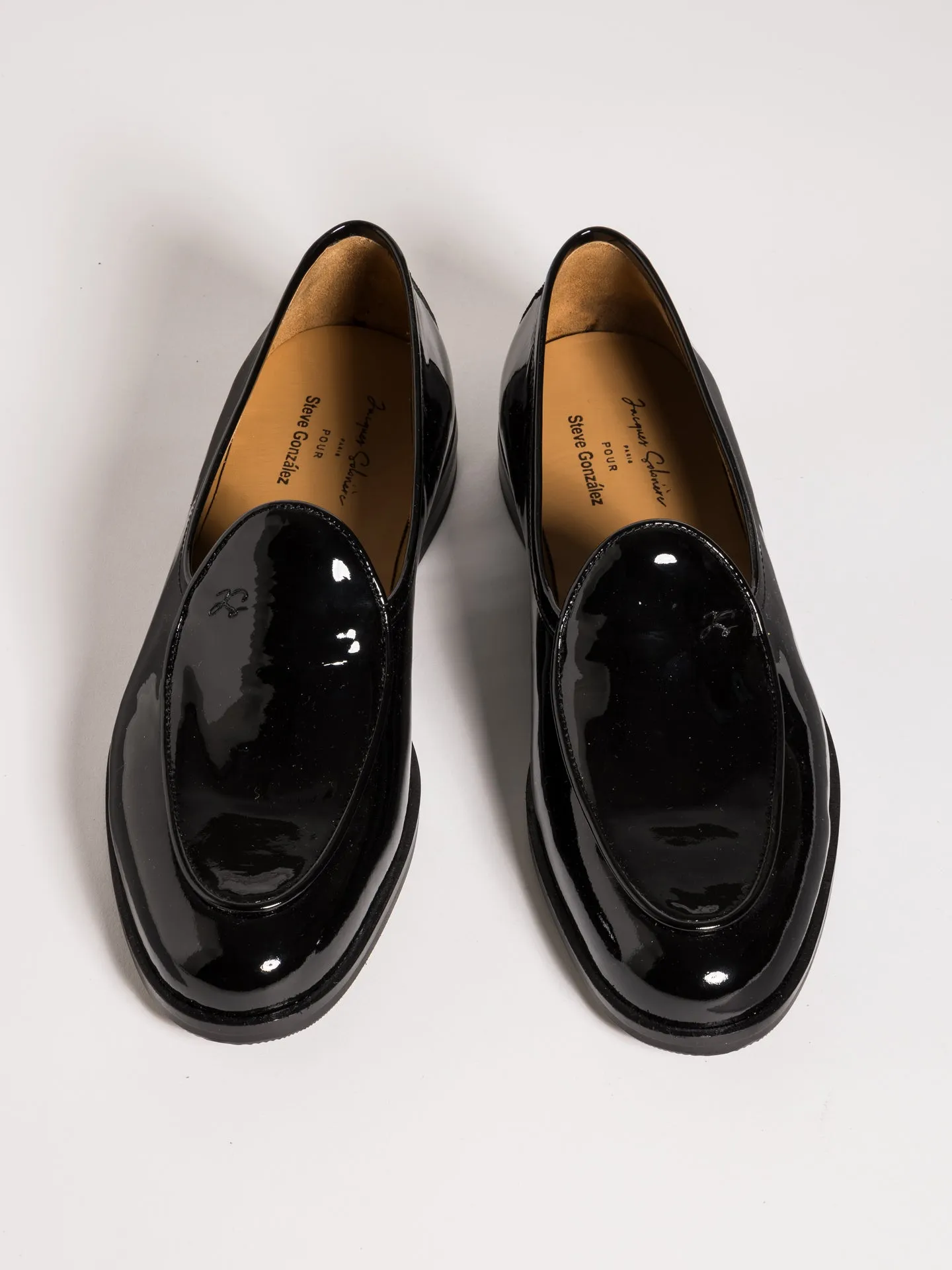 JACQUES NEW PATENT BLACK SG Practical Slip-on Shoes Path Walk