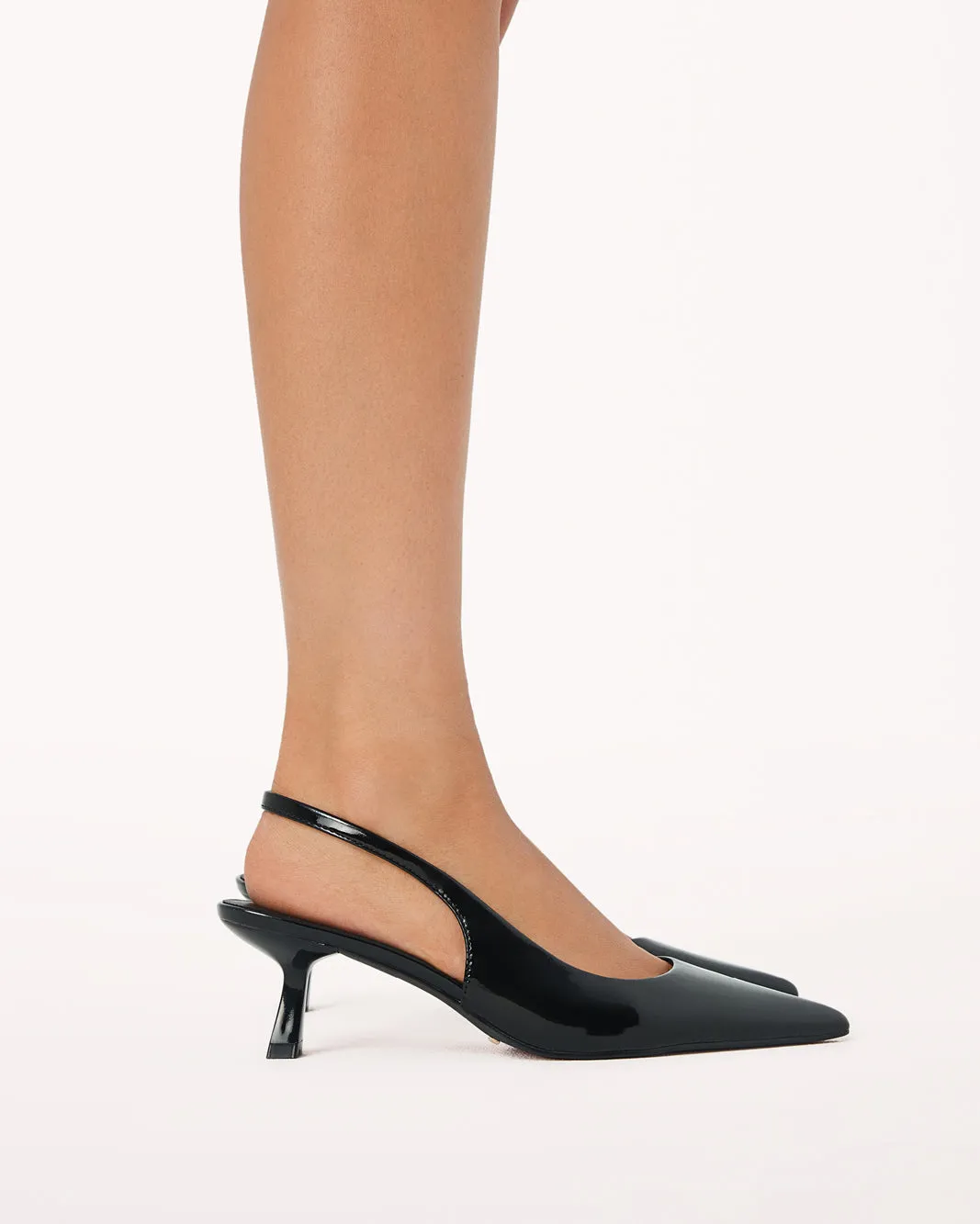 platform sandals AYLA - BLACK PATENT