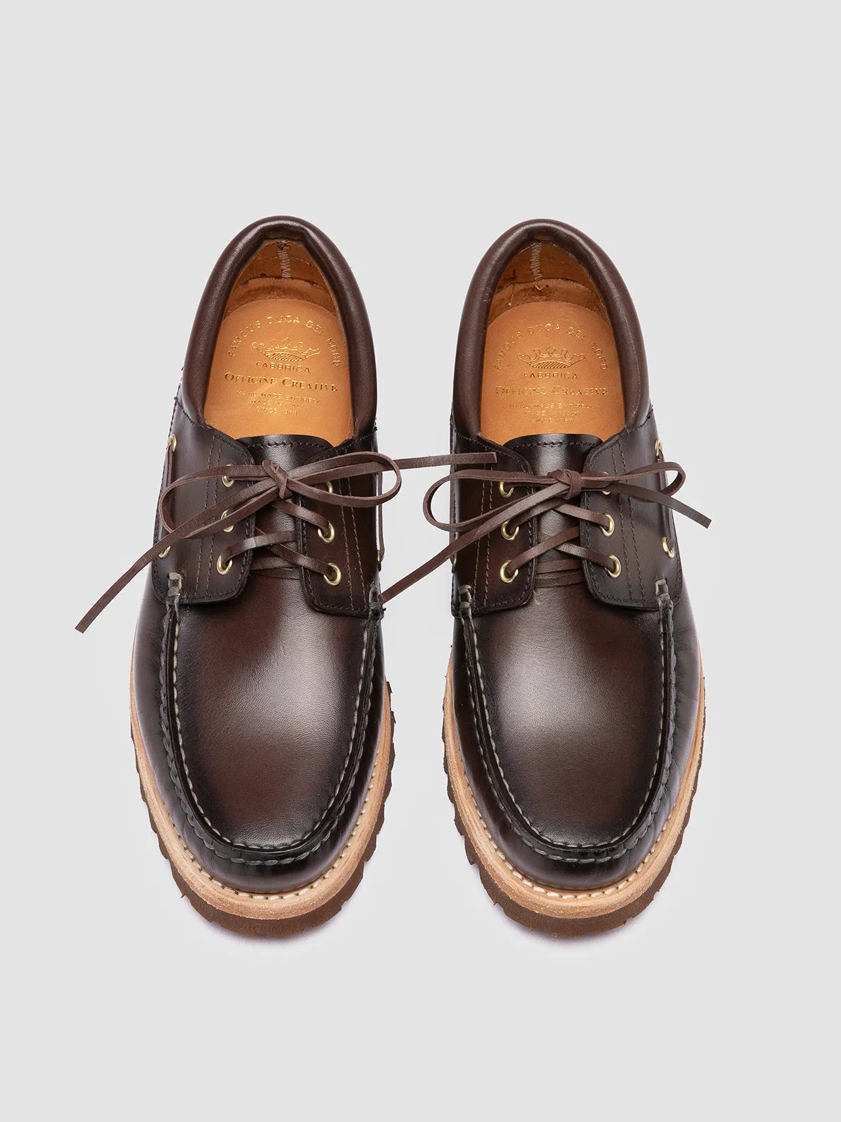 Structured wear Elevated Comfort HERITAGE FLEXI 001 - Brown Leather Boat Shoes
