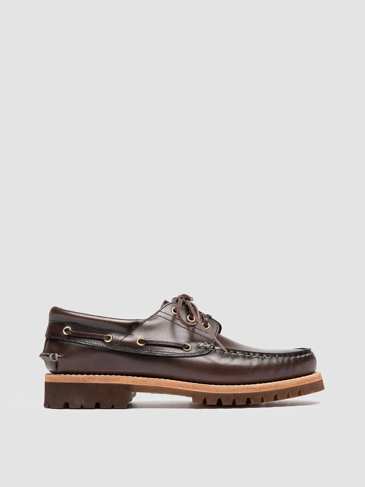 Comfort Technology urban walks HERITAGE FLEXI 001 - Brown Leather Boat Shoes