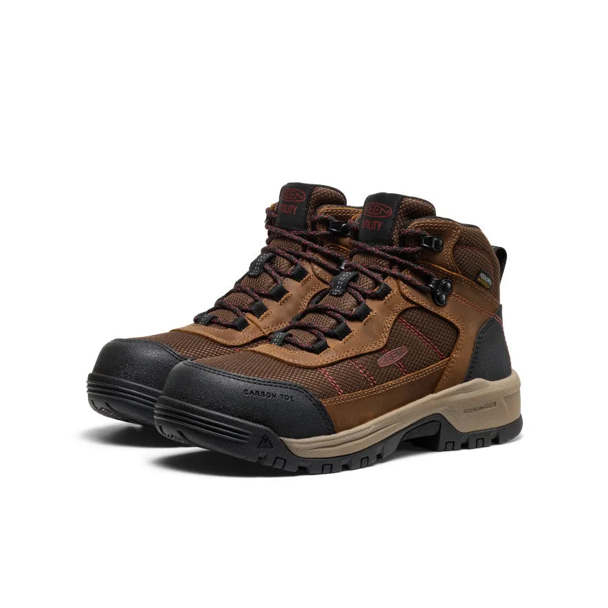 Women's Skokie Waterproof Work Boot (Carbon Toe)  |  Bison/Black Cushion Build