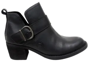 Modern Look just Born Royce Womens Comfortable Leather Mid Heel Ankle Boots