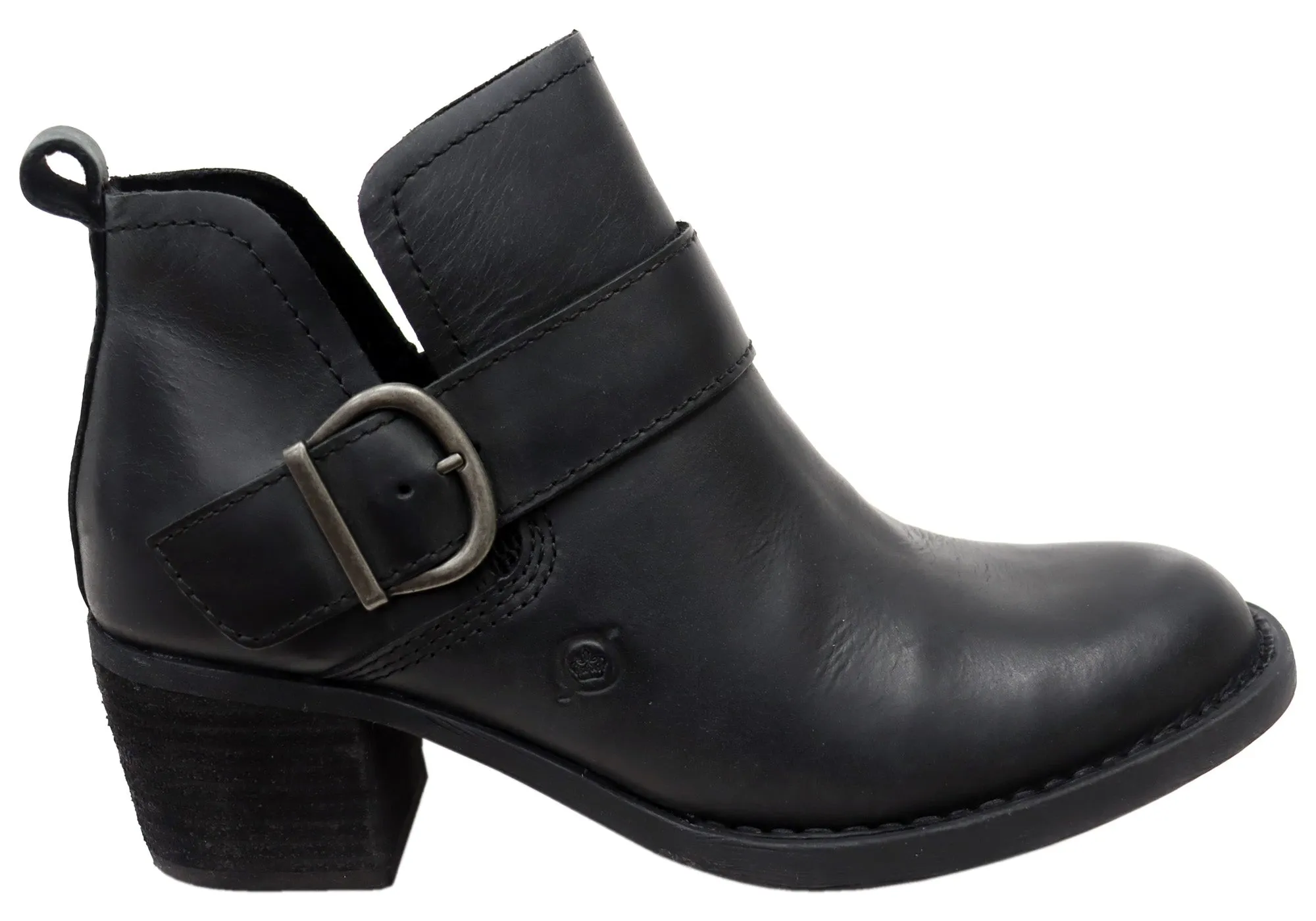 Born Royce Womens Comfortable Leather Mid Heel Ankle Boots biggest