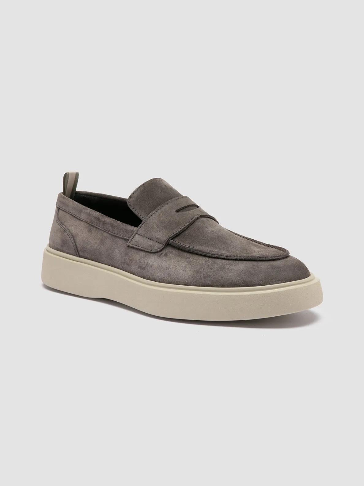 FRAME 001 - Grey Suede Penny Loafers Adaptive piece Fashion Comfort