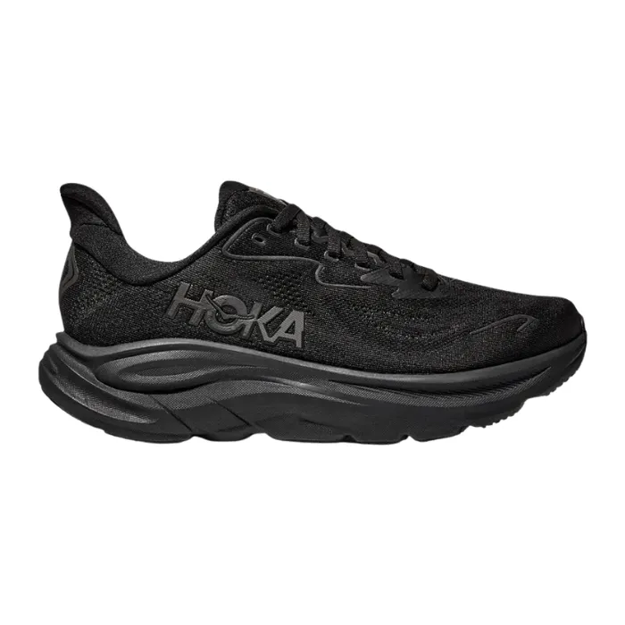 HOKA  Men's Clifton 10 Wide Black/Black anti - static shoes
