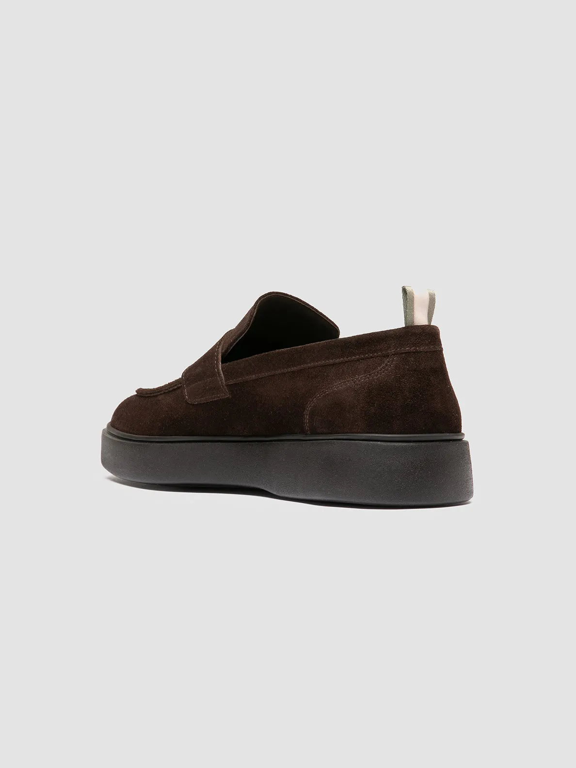 FRAME 001 - Brown Suede Penny Loafers fitness walk Chic Comfort