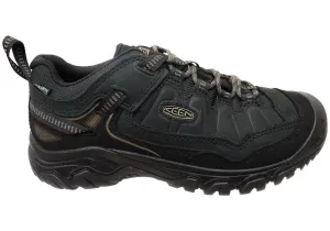 Keen Mens Targhee IV Waterproof Hiking Shoes Triple Black Quick Flex