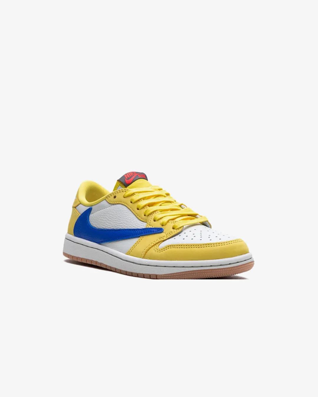 Air Jordan 1 Low x Travis Scott "Canary Blue" Sneakers logo - engraved shoes Tremendous support