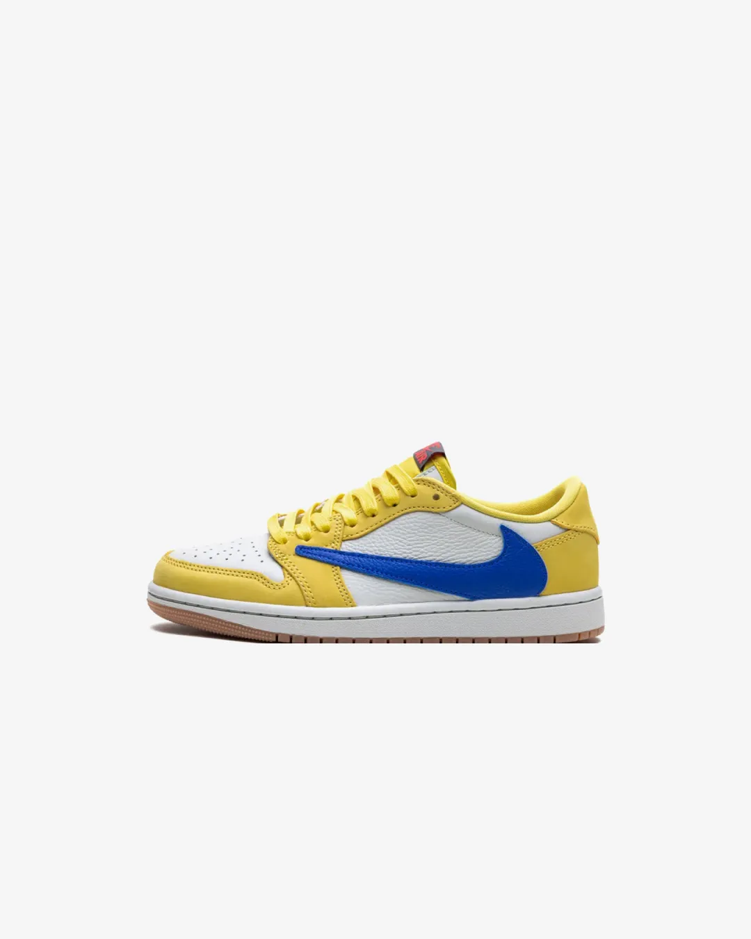 Adaptable to different foot shapes running on a track shoes Air Jordan 1 Low x Travis Scott "Canary Blue" Sneakers