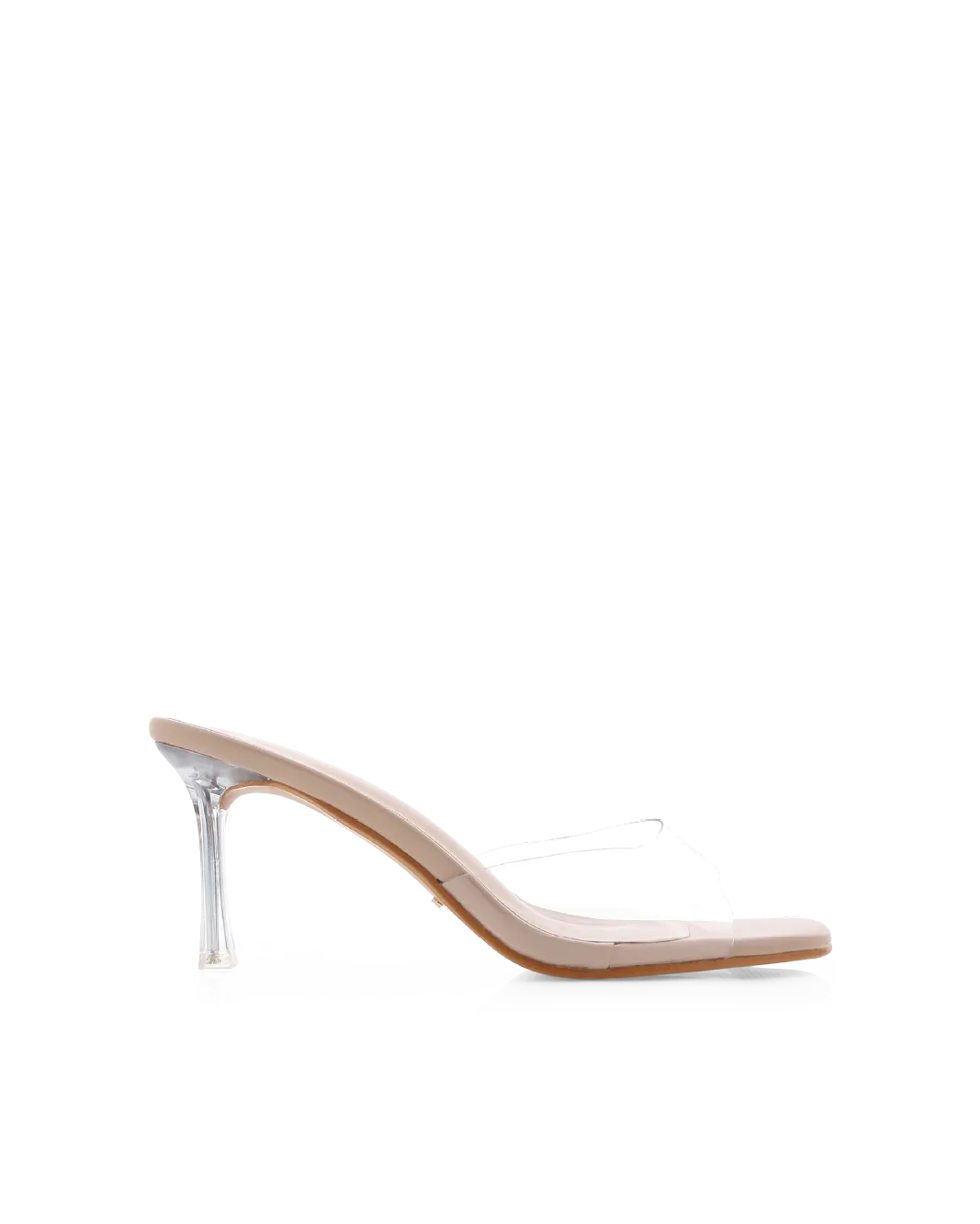 Peep Toe Leather Pumps Comfy Bridal Heels CODA - CLEAR-NUDE