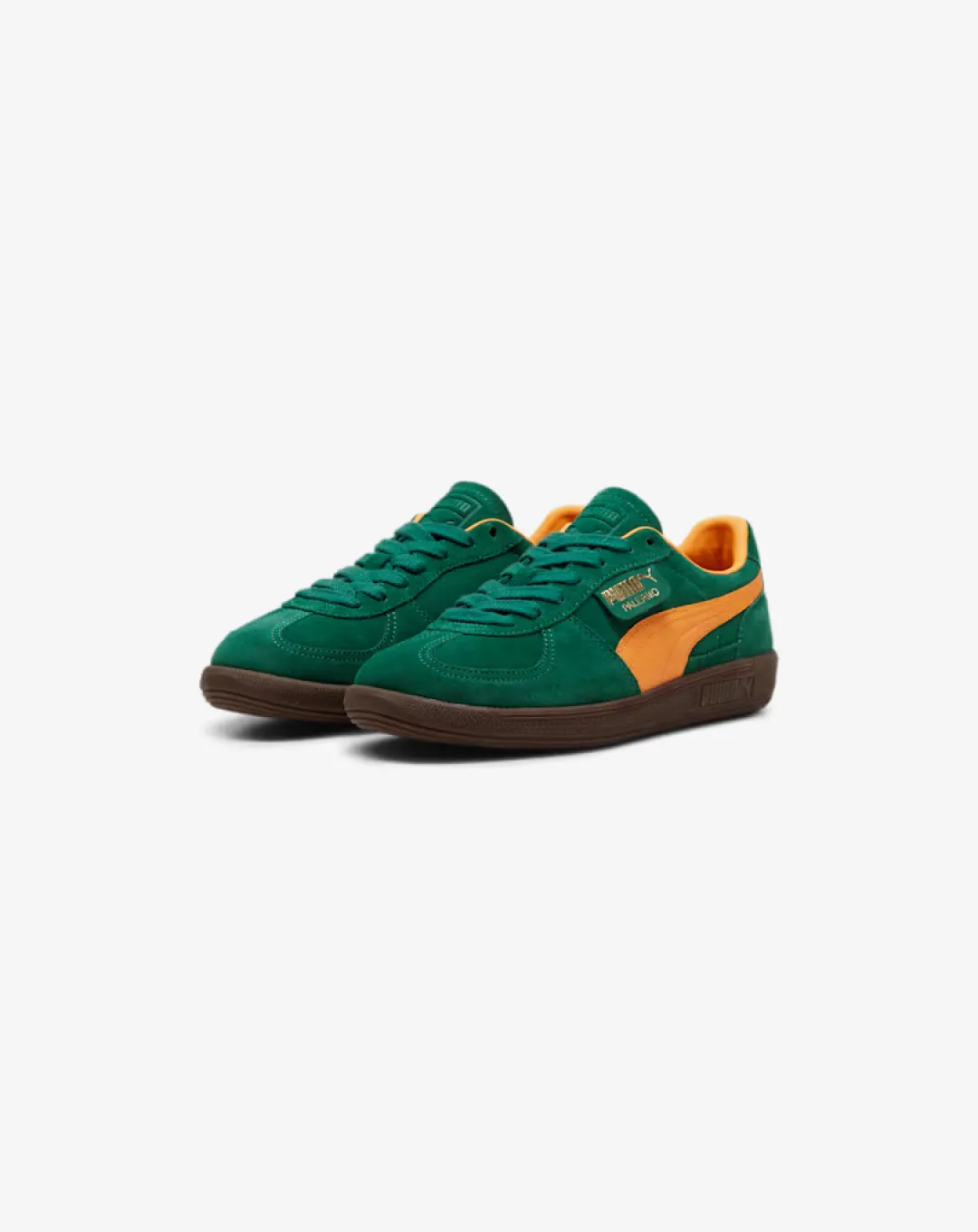 running posture cross - country running shoes Puma Palermo 'Vine-Clementine- Mustard Green?? Sneakers