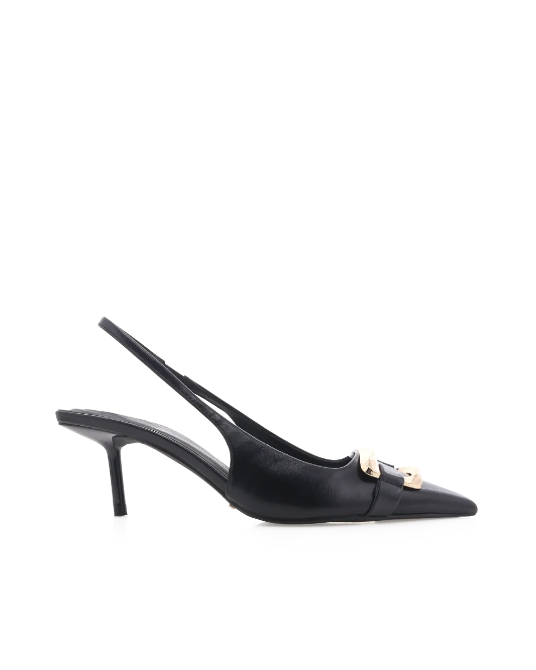 Flexible Material platform sandals MAEVA - BLACK SHINE