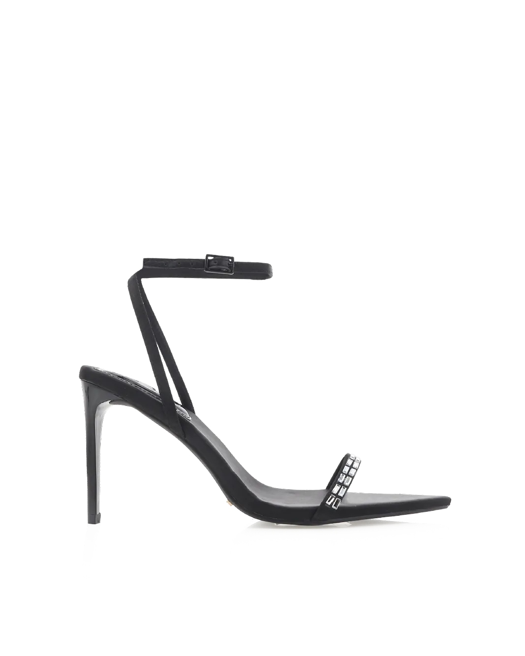 LEONORA - BLACK SATIN-DIAMANTE Traction pattern