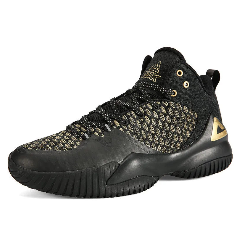 Quick Release Laces Trendy Features PEAK Basketball Shoes Lou Williams Streetball Master Black Gold