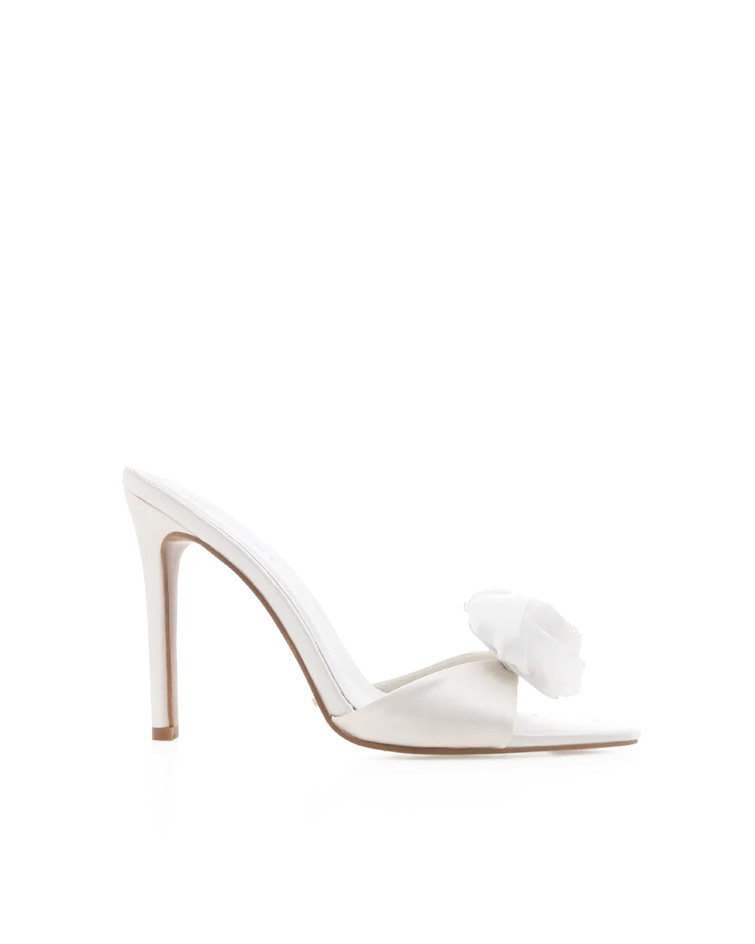 QAVAL - WHITE SATIN Retro Platform Heels Long Lasting