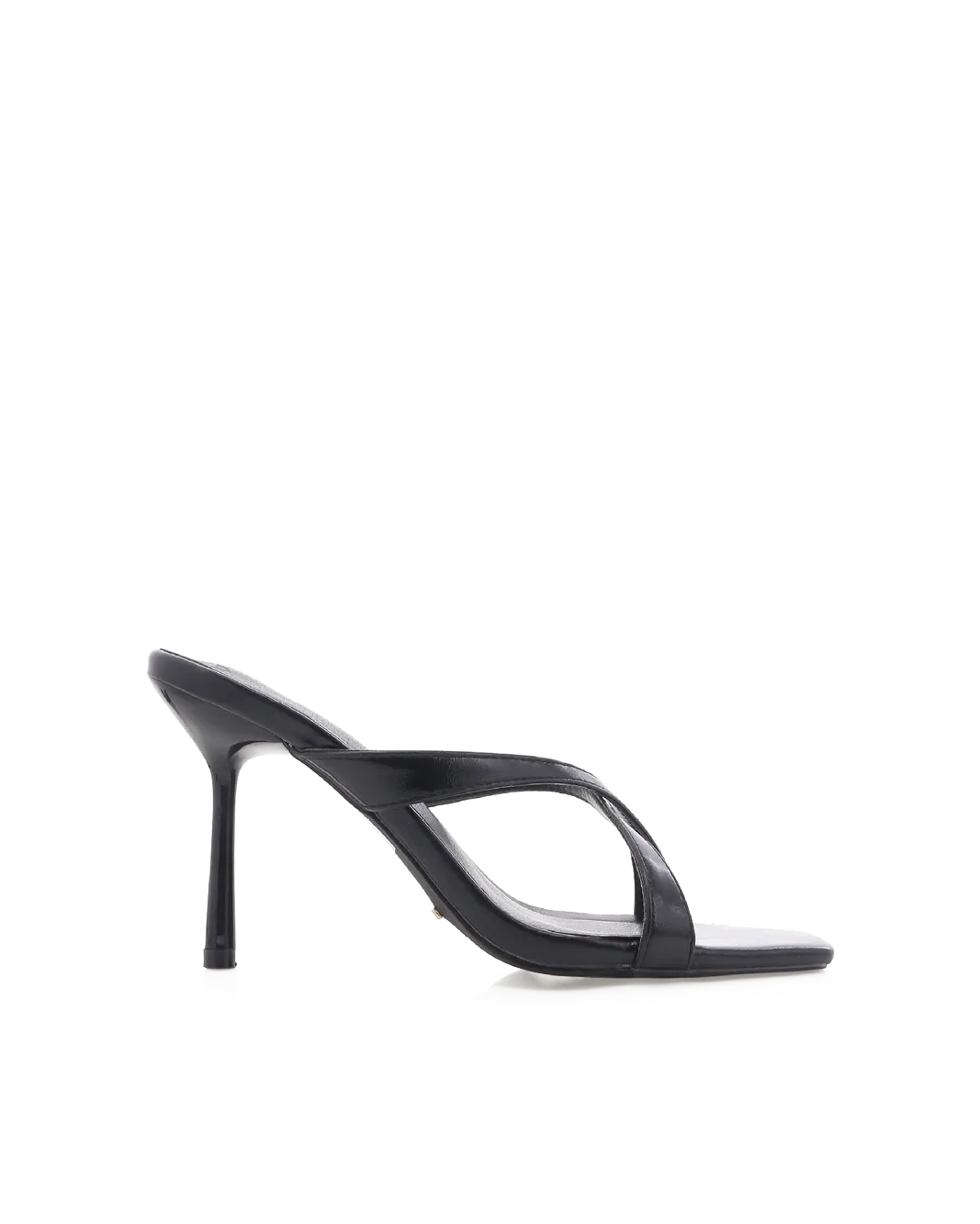 KELLAN - BLACK SHINE Breathable Upper Open Toe Wedges